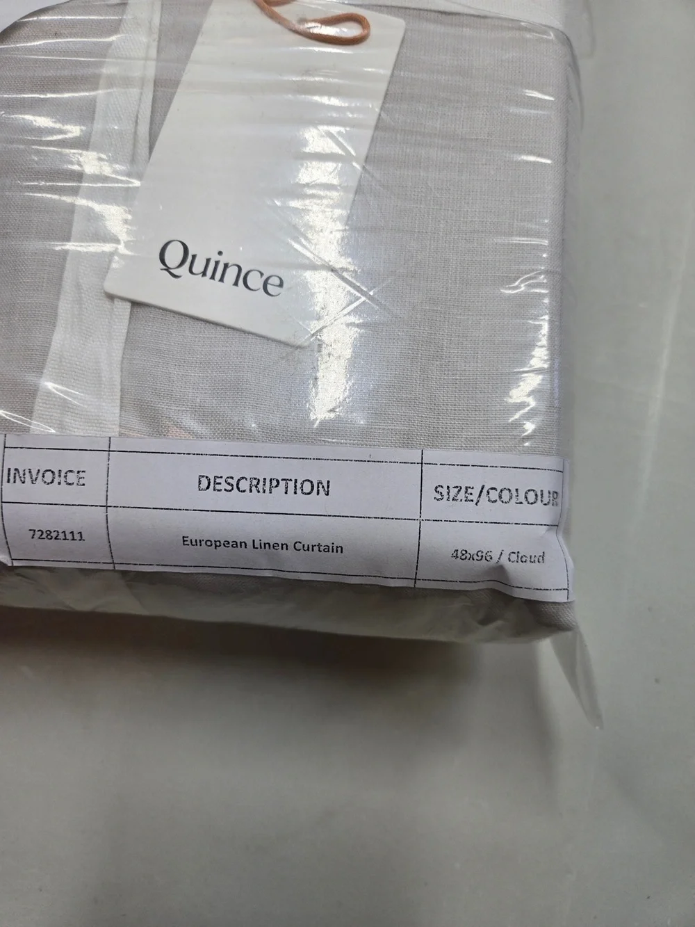 NWT QUINCE Set Of 2 48x96 European Linen Curtains Cloud 9276